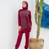 Burkini Maillot de Bain Femme voilée Bordeaux