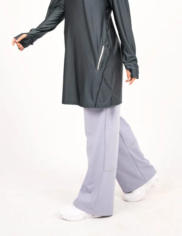 Pantalon Large Pour Femme Gris Clair