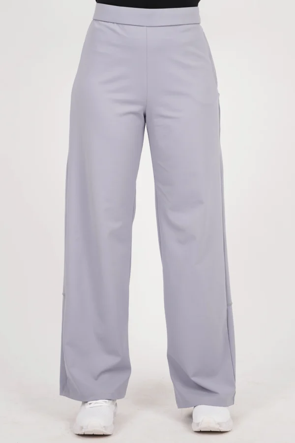 Pantalon Large Pour Femme Gris Clair