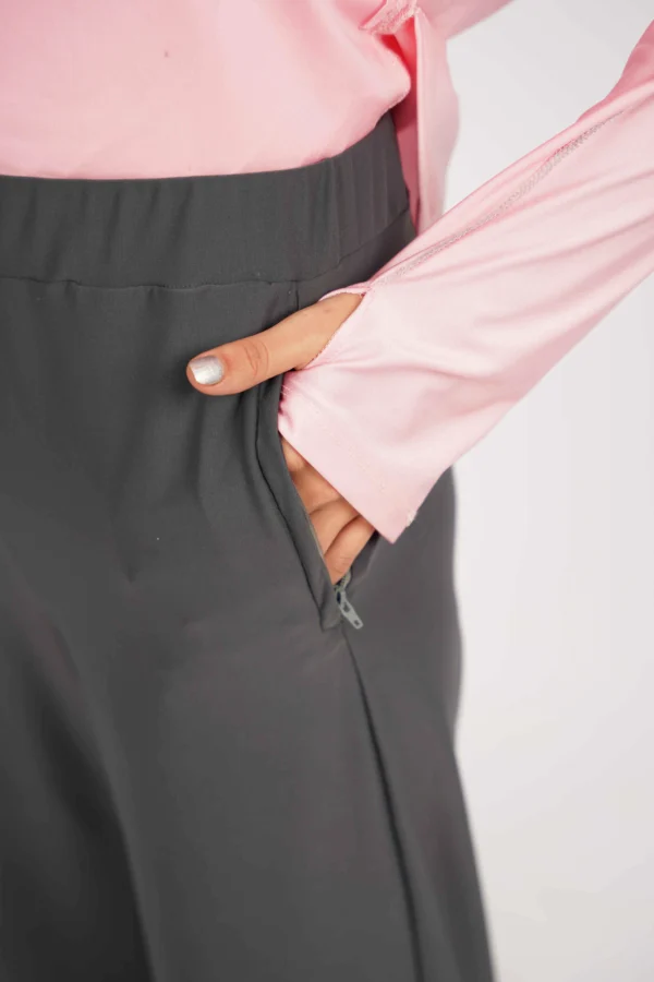 pantalon de sport large gris foncé