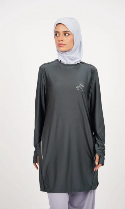 pull de sport femme gris